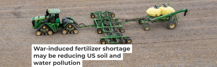 A farmer in Michigan spreads liquid fertilizer on a field. Jim West/UCG/Universal Images Group via Getty Images